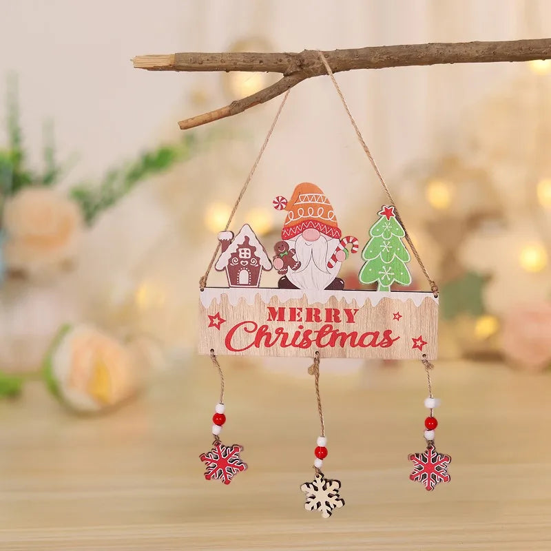 2PCS Christmas Wooden Ornaments, Christmas Crafts for Kids, Wood Slices Crafts Supplies,Xmas Holiday Party Decoration