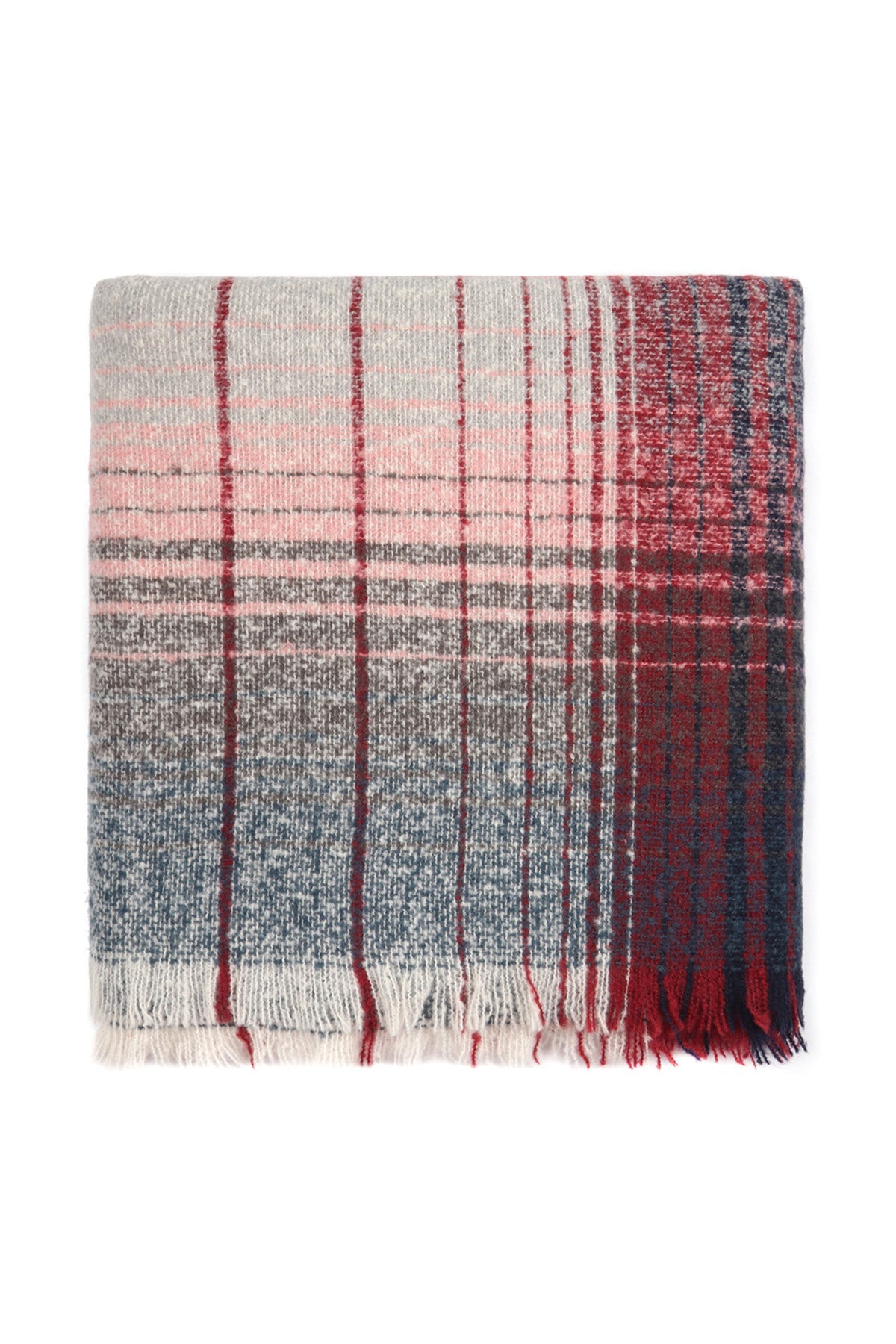 Hdf2913 - Multicolor Blanket Fringed Scarf