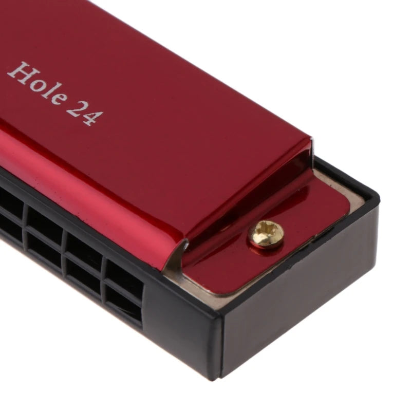 Professional 24 Hole Harmonica Mouth Metal Organ for Beginners