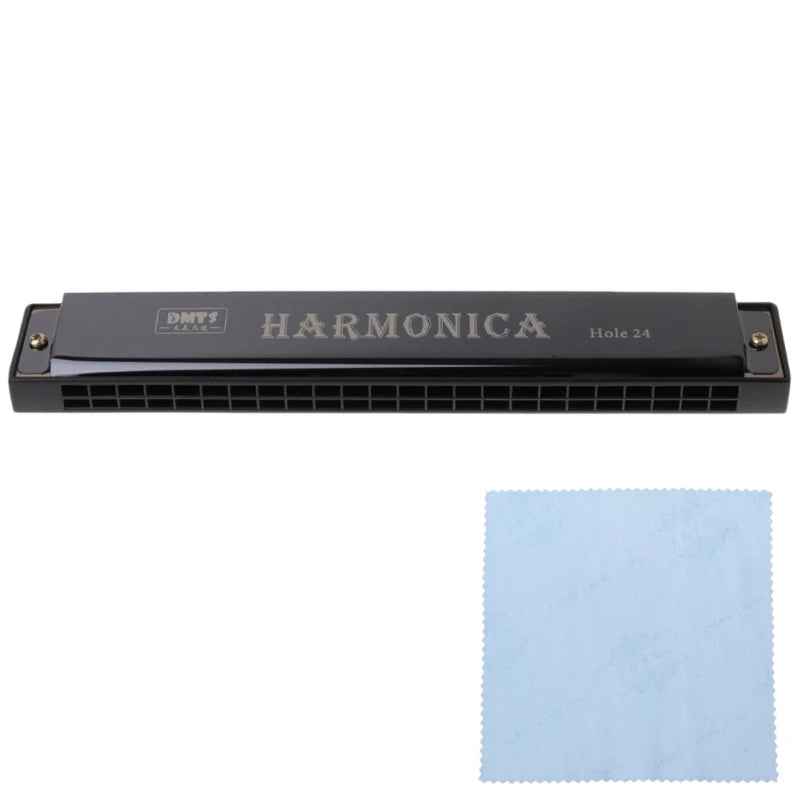 Professional 24 Hole Harmonica Key of C Mouth Metal Organ for Beginners