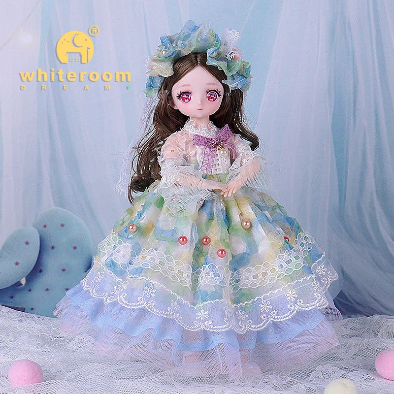 1/6 Bjd Doll Wedding Dress Anime Action Figures Full Set Spherical Jointed Doll for Children's Toys Girl Cosplay Free Shipping