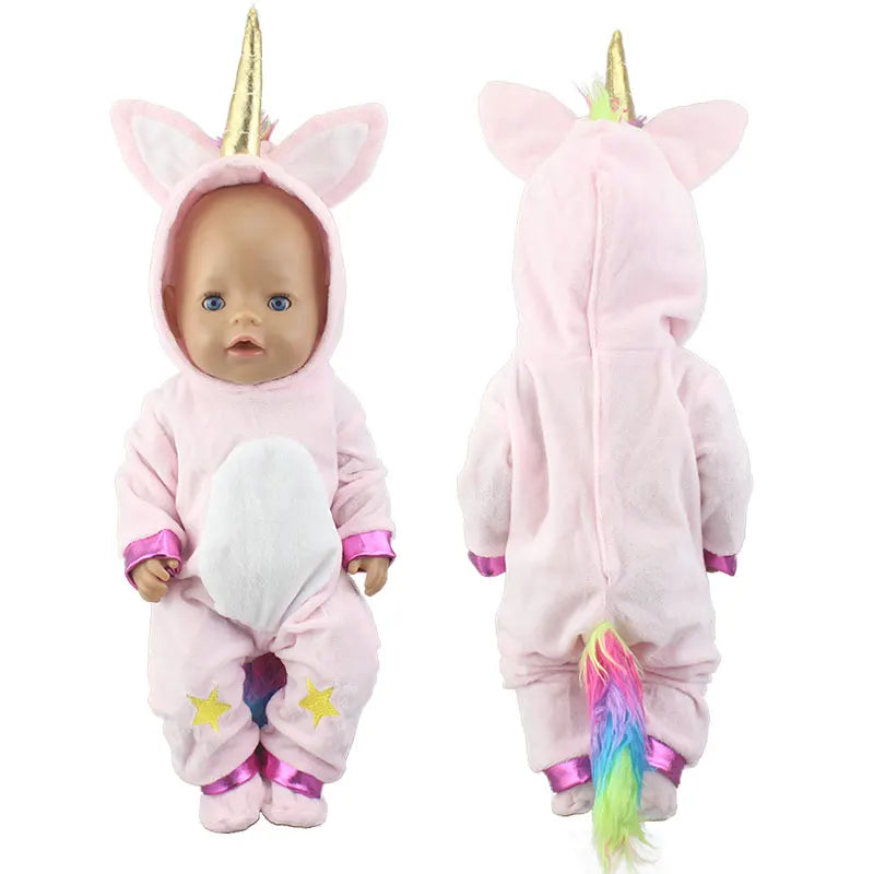 Lovely Pony Suit for 43cm Baby Doll 17inch Born Babies Boy Doll Clothes