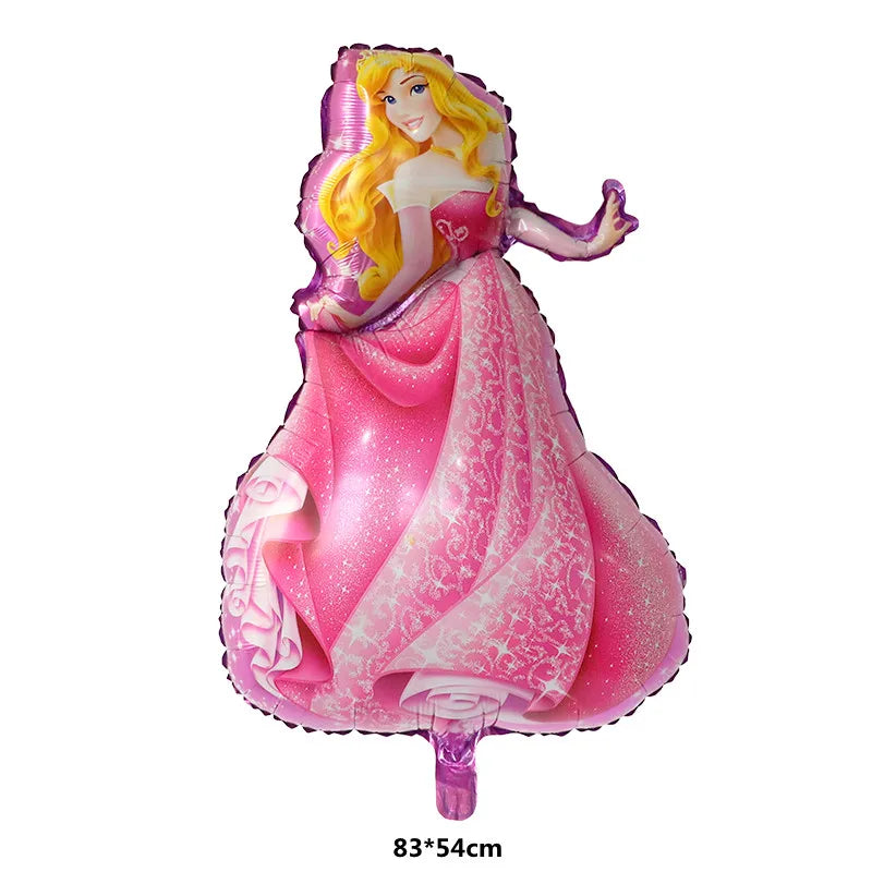 Large Princess Foil Helium Balloons Belle Snow White Cinderella Elsa Girl Birthday Party Decoration Kids Toys Air Globos Supplie