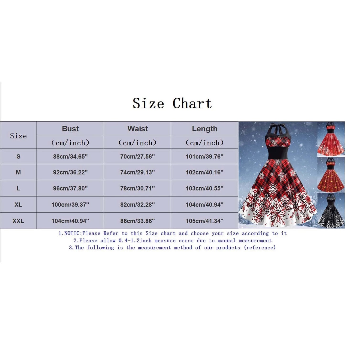 Red Christmas Snowflake Elk Print Halter Dresses for Women Sexy Backless Cocktail Party Dress 50s 60s Pin Up Rockabilly Dress