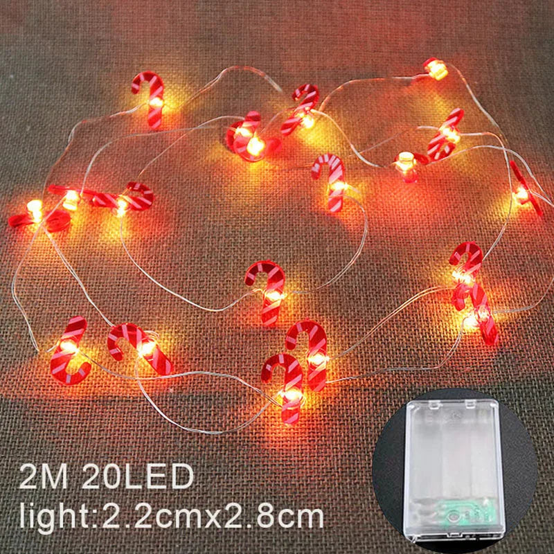 Christmas Fairy Light Christmas Light String Santa Claus Snowman Garland Light for Wedding Bedroom Christmas Tree Ornament