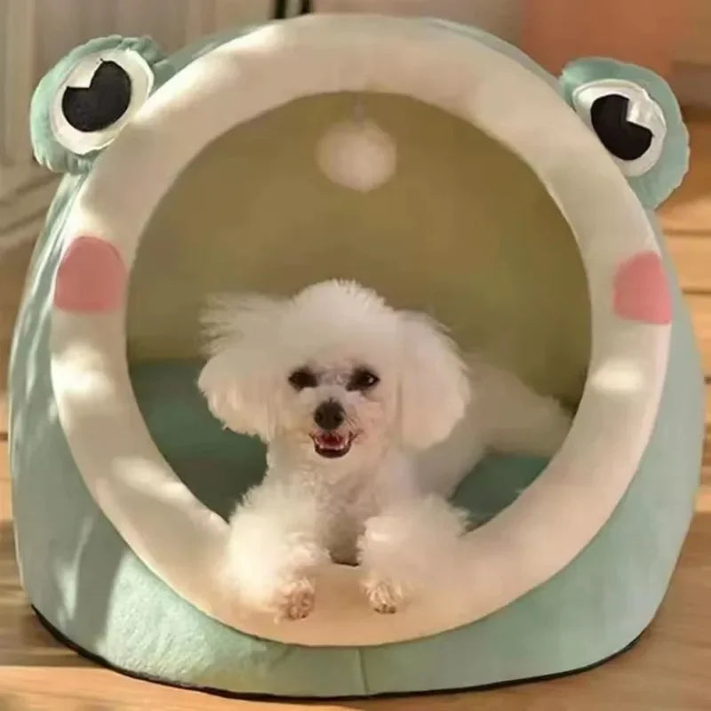 Cat Bed House Kennel Nest Round Pets Sleeping Cave Kitten Beds Pet Basket Cozy Kitten Lounger Cushion Cat House Tent Dog House