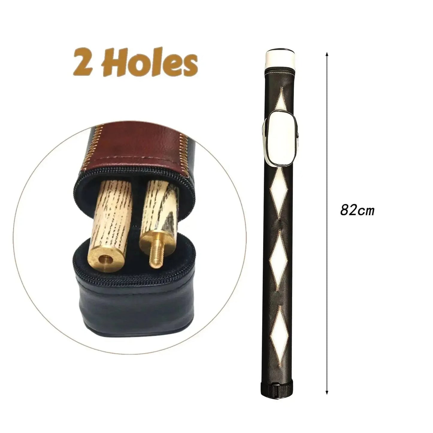 New 2/4Holes Pool Cue Case Billiard Bag With Divider Billiard Pool Cue Stick Carrying Bag Portable Billiard Case Accessories