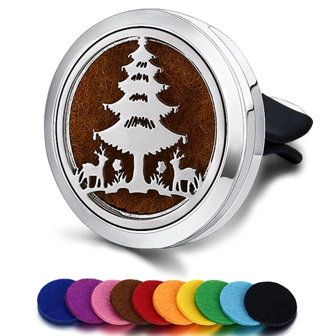 Car Air Freshener Car Perfume Diffuser Clip Car Air Auto Vent Freshener Essential Oil Perfume Locket (No Fragrance) C002