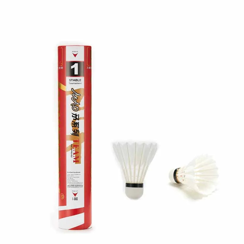 12Pcs Kawasaki Tournament Shuttlecock White Goose Feather Professional Badminton Ball Durable Speed 76 77
