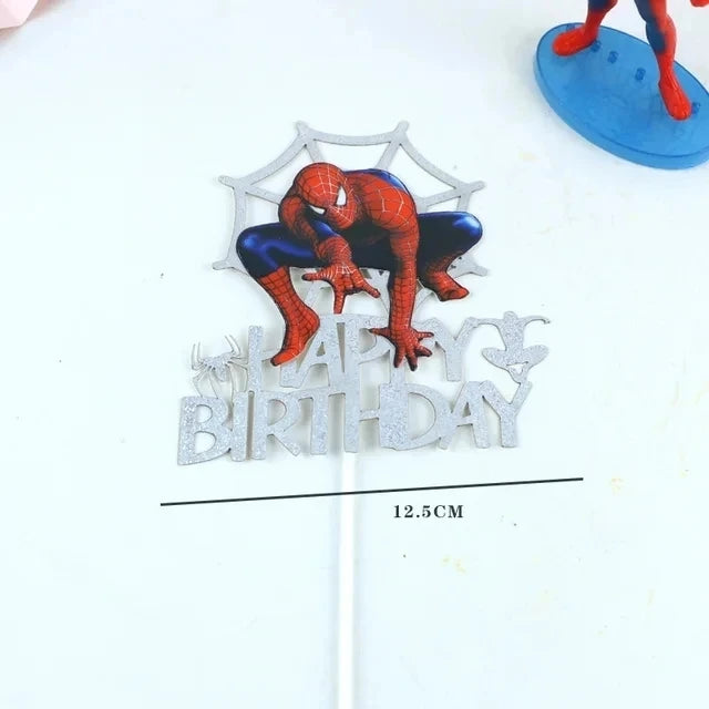 1set the Avengers Birthday Party Cake Topper Super Hero Spiderman Hulk Iron Man Cake Decoration for Kids Birthday Party Supplies
