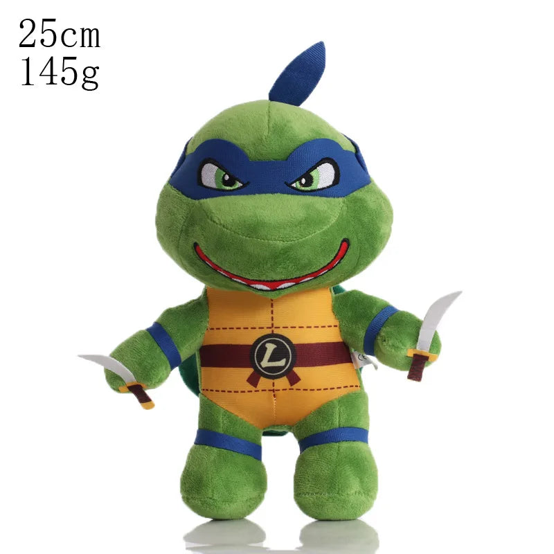 25CM Teenage Mutant Ninja Turtles TMNT Action Figure Pillow Doll Toys Cute Soft Room Decoration Birthday Gift for Children