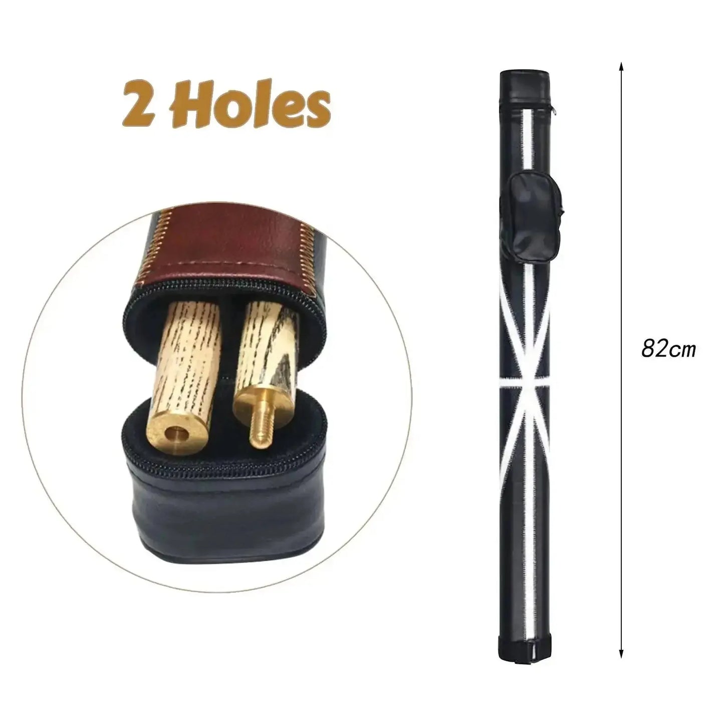 New 2/4Holes Pool Cue Case Billiard Bag With Divider Billiard Pool Cue Stick Carrying Bag Portable Billiard Case Accessories