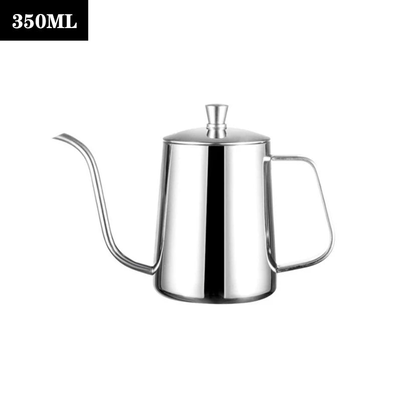 350ml/600ml Drip Kettle Coffee Tea Pot Non-Stick Coating Food Grade Stainless Steel Gooseneck Thin Mouth Coffee Drip Kettle