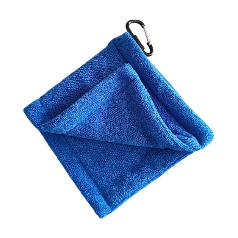 1PC Golf Ball Cleaning Towel Club Towel Outdoor Hook Towel Microfiber Velvet Outdoor Convenient Hhanging Waist Sports Club Cloth
