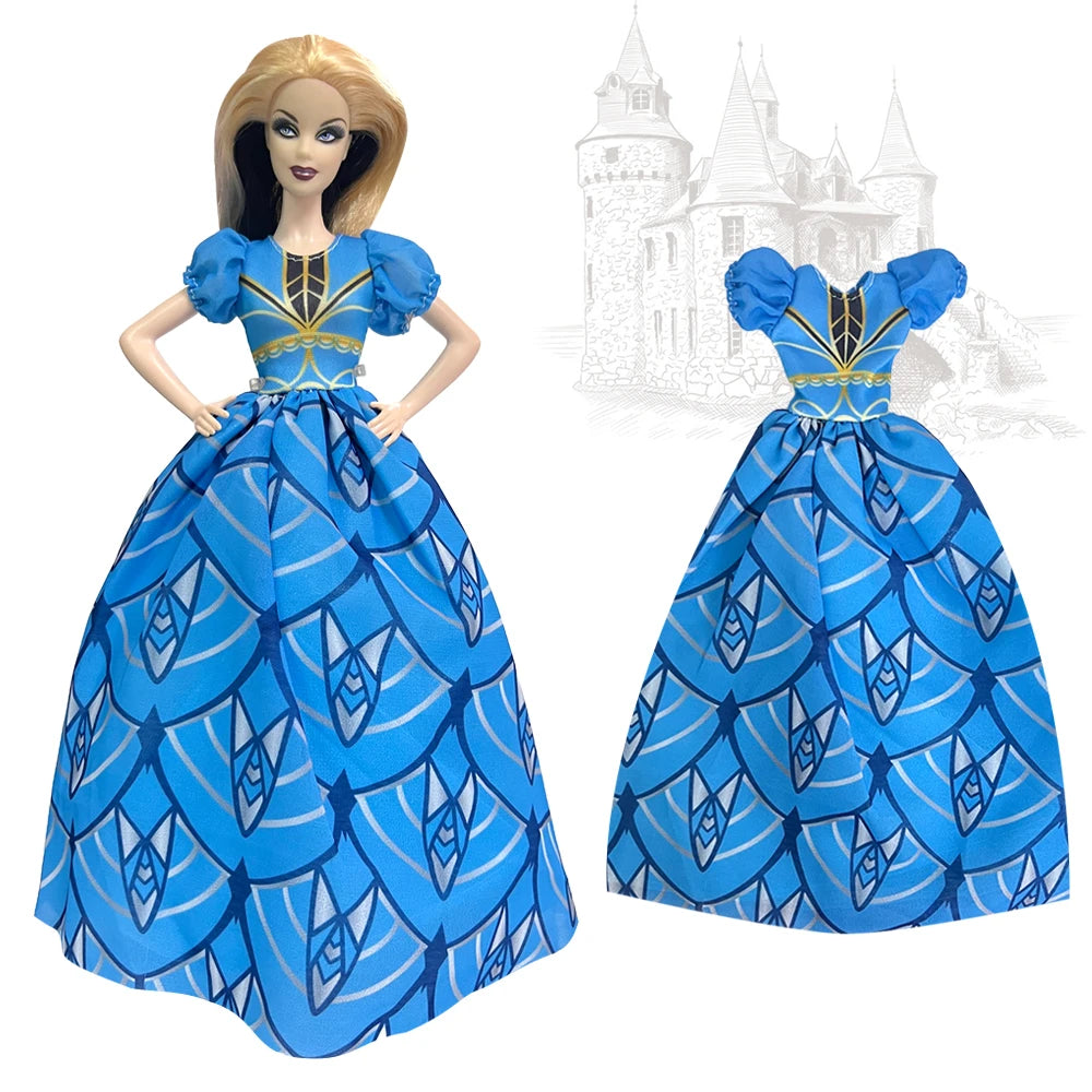 NK 1 Pcs 30CM Princess Wedding Dress Noble Party Gown for Barbie Doll Accessories Fashion Clothes Gift for Girl' 1/6 Doll Toy JJ