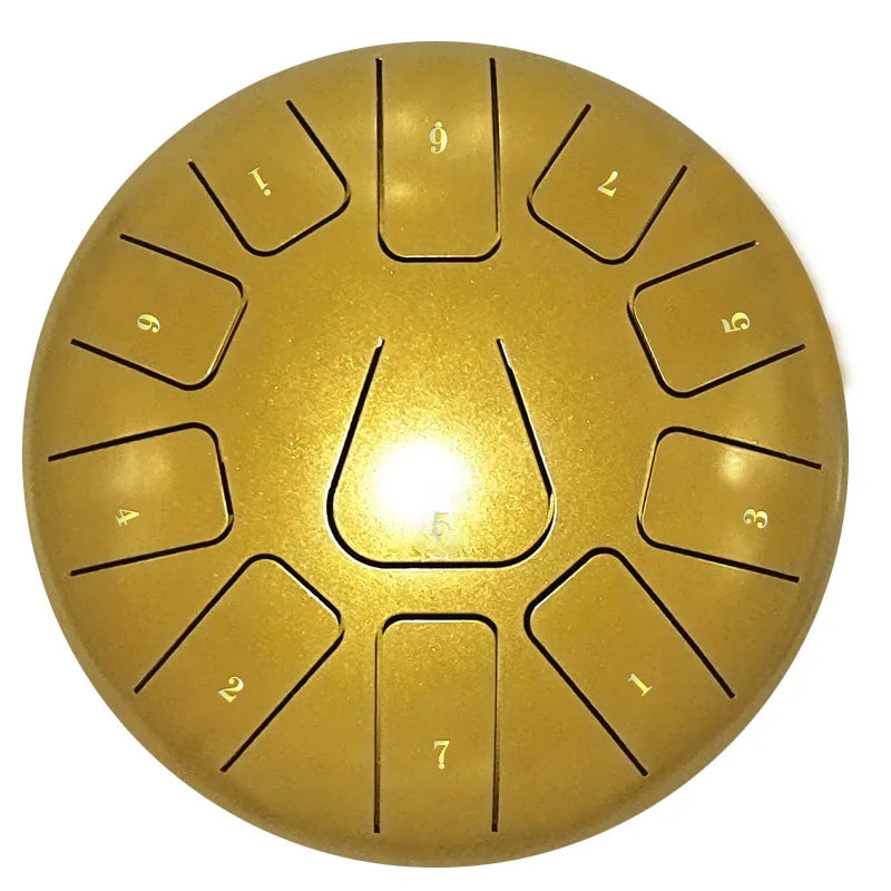 Titanium Steel Tongue Drum 8 Inch 11 Note Hand Pan Drum Children Mini Ethereal Drums Percussion Instrument Yoga Meditation Gifts