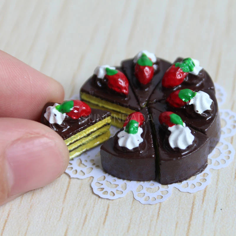 1/6 Scale Dollhouse Miniature Cake Bread DIY Dessert Mini Food for Barbies BJD Doll House Kitchen Furniture Accessories