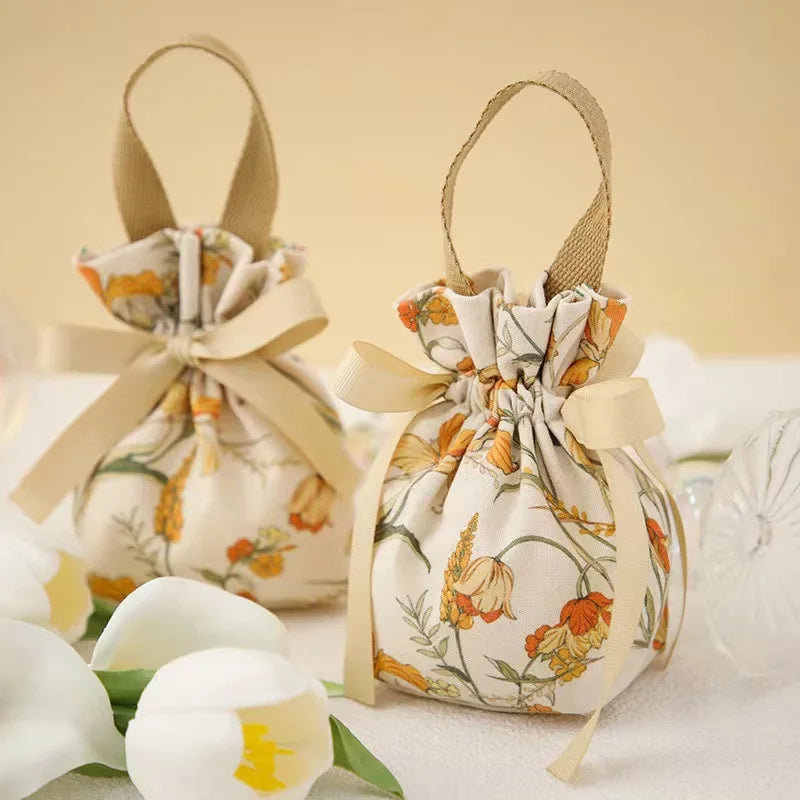 10pcs Wholesale Mixed Package Eid Gift Canvas Bag Candy Gift Bag Muslim Islamic Holiday Party Candy Gift Box Children's Gift