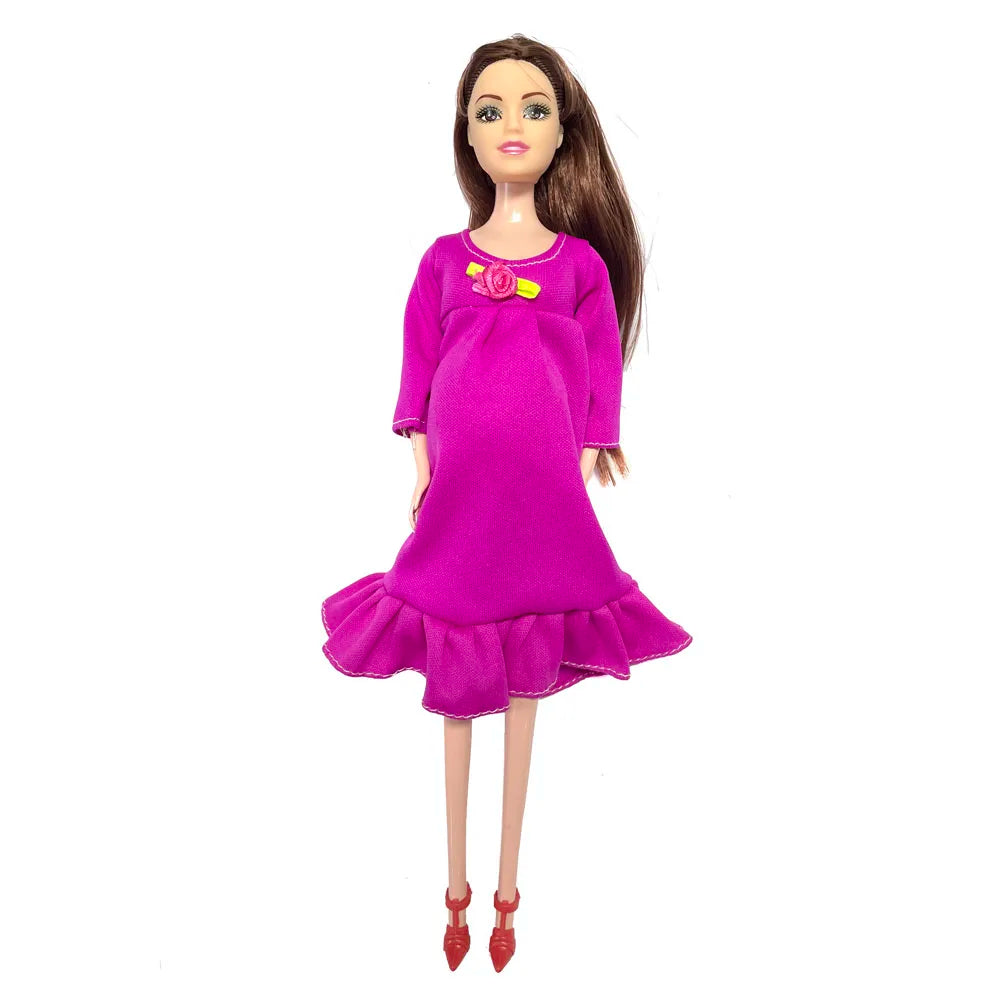 Baby Toy Pregnancy Doll Set Pregnant Doll Suit Doll Have a Baby in Her Tummy for Barbie Doll Child Toy Educational Toy