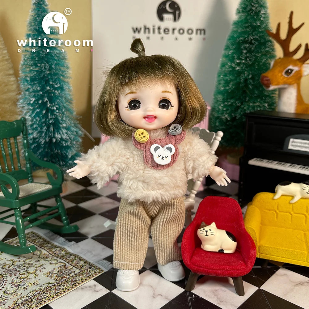 Doll for Girl Baby Doll Toys Children Kid Boy Toy PC Lover Holiday Gift Full Set Bjd 1/12 Mini Dolls Baby Clothes Dress Up