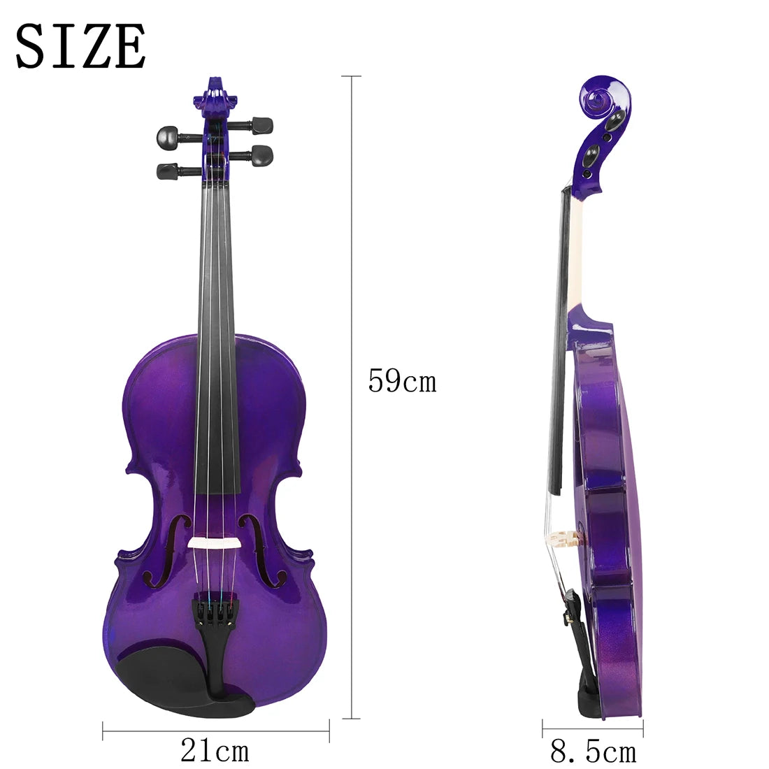 4/4 Purple Violin Present Suitable Music Course Study With Practical Parts Violin Beginner Professional Level Examination