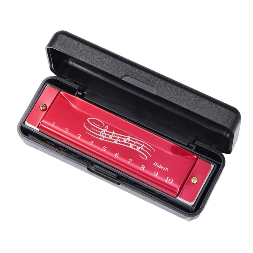 Portable 10 Hole 20 Tone Harmonica Mini Harmonica Early Educational Music Instrument Toys Easy Learning Adults Children Gift