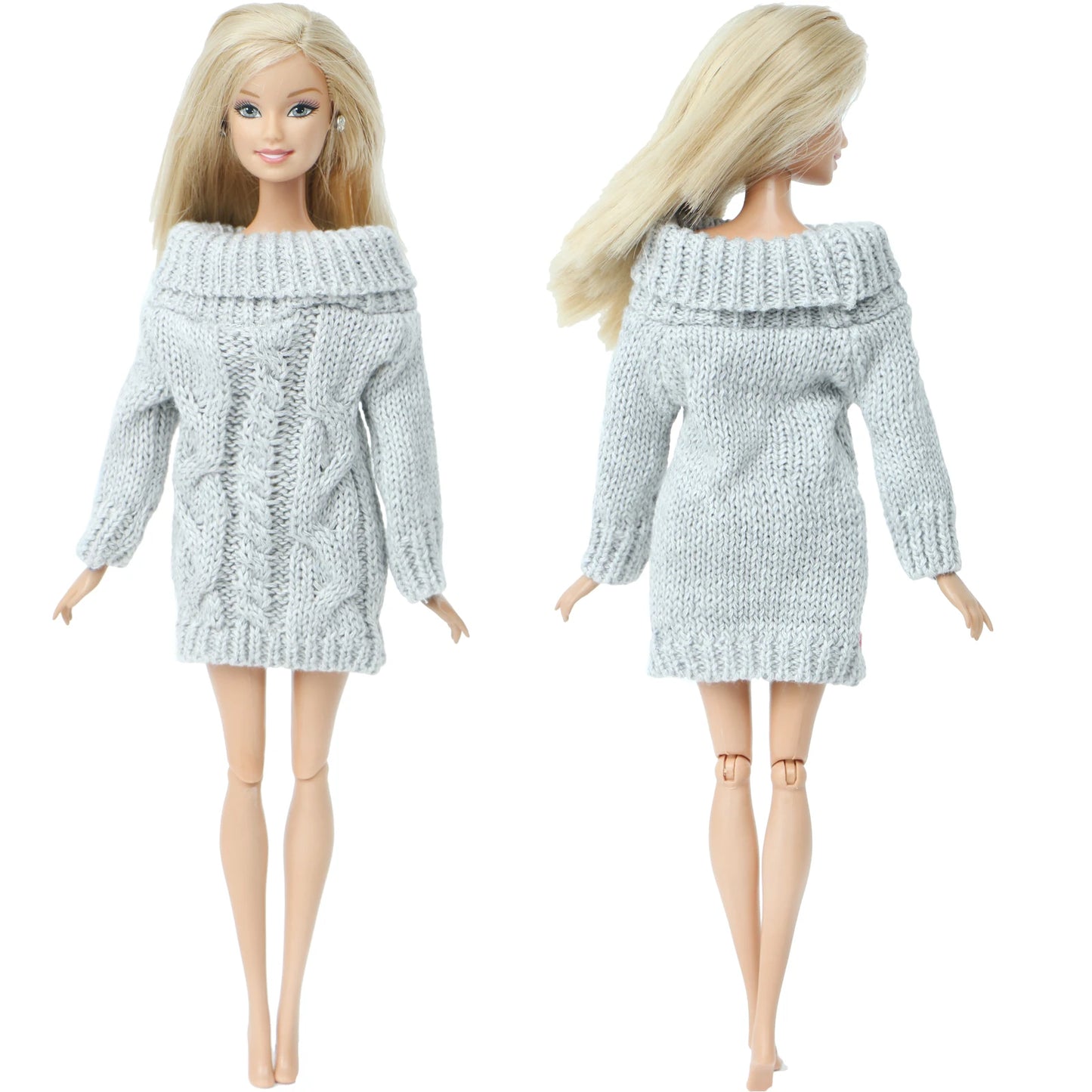 1 Pcs Handmade High Quality Doll Coat Dress Fur Clothes for Barbie Doll Winter Wear Leopard Outfit Doll Accessories Kids Toys