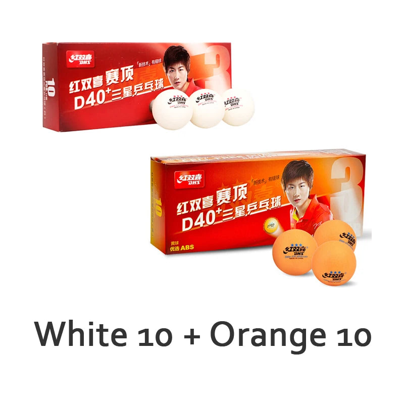 DHS 3 Star D40+ Table Tennis Ball 3-Star Seamed ABS Balls Plastic Poly Original DHS 3 STAR Ping Pong Balls ITTF Approved