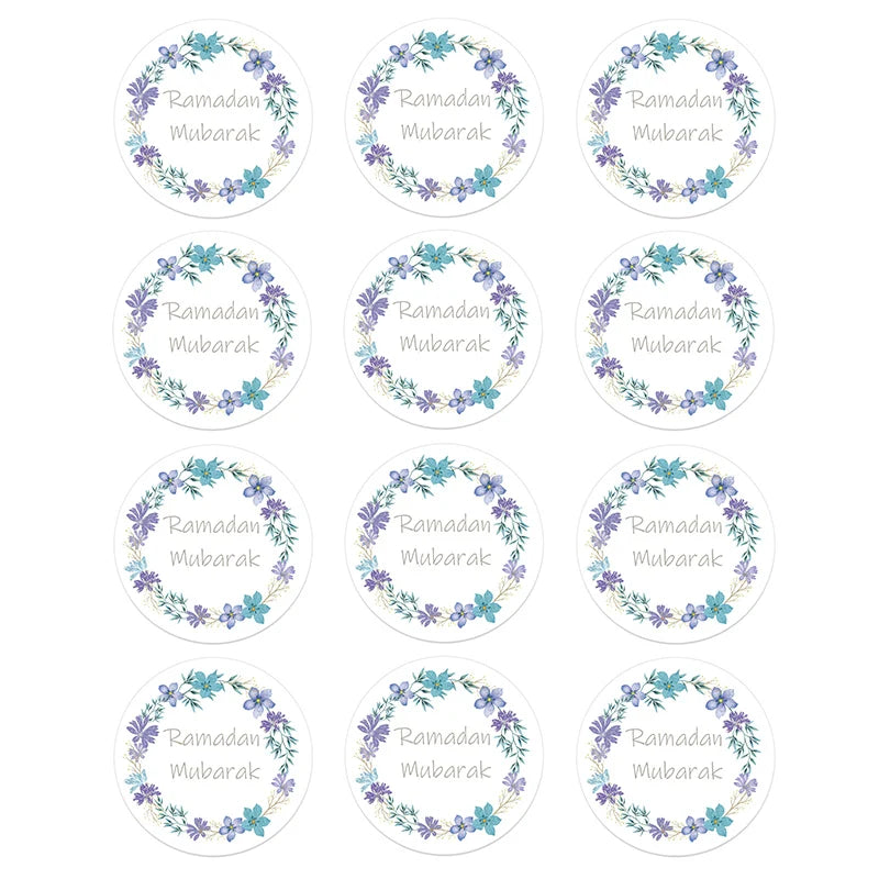 24/48pcs EID Mubarak Decor Stickers Ramadan Mubarak Decoration Islam Muslim Festival Favor Gifts Labels HAJJ Ramadan Kareem