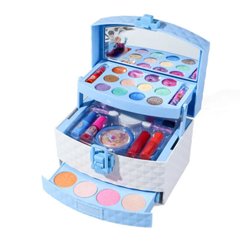 New Disney New Girls Frozen Princess Elsa Cosmetics Make Up Box Set Snow White Beauty Toys Kids Christmas Present Gift