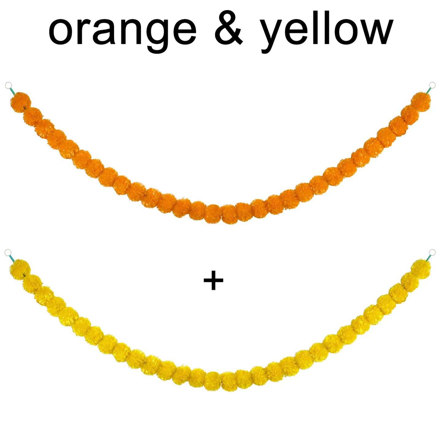 10-100pcs Marigold Flower Garland Decoration Artificial Flowers Indian Decor Diwali Pooja Day of the Dead Wedding Mexican Party