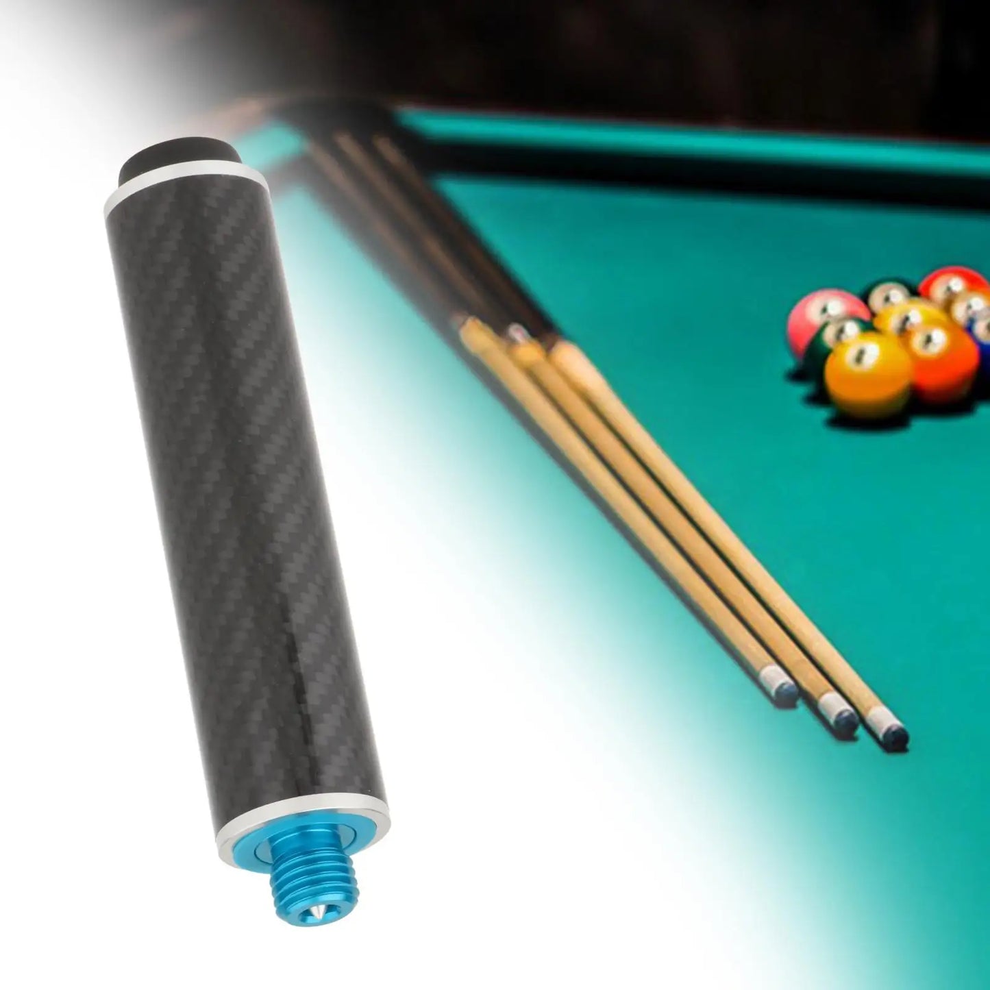 Universal Cue Extension End Billiard Accessories,Billiards Pool Cue Extension Snooker Cue Stick Extender Training Player Carbon