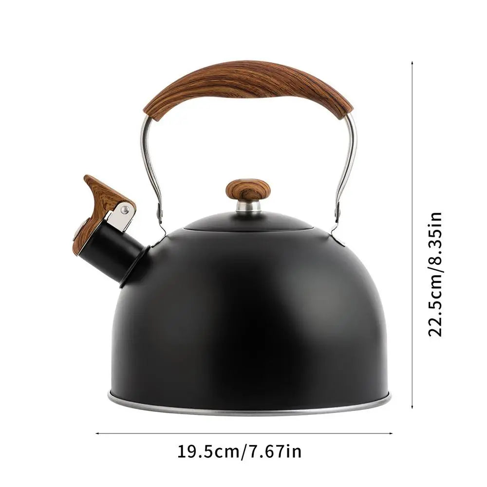 Whistling Kettle 2.5L Stainless Steel Whistle Tea Kettle Water Bottle Tea Pot Kitchenware for Gas Stove Induction Cooker
