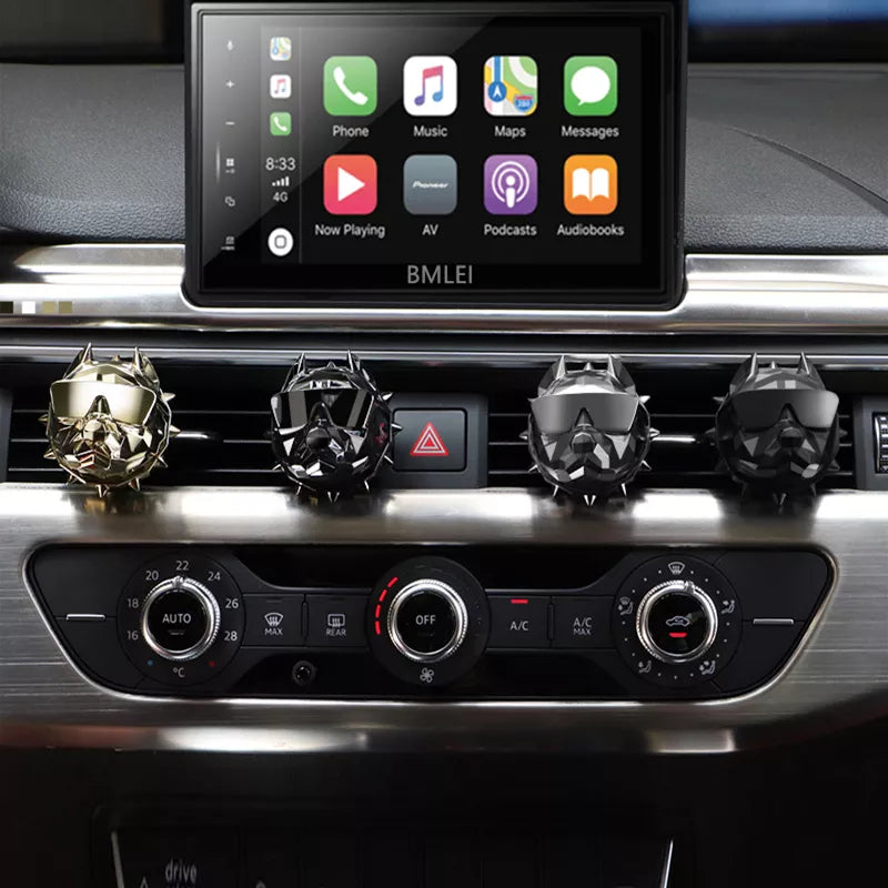 Bulldog Car Air Freshener Perfume Clip Fragrance Diffuser Auto Vents Scent Odor Freshener Perfume Interior Accessories