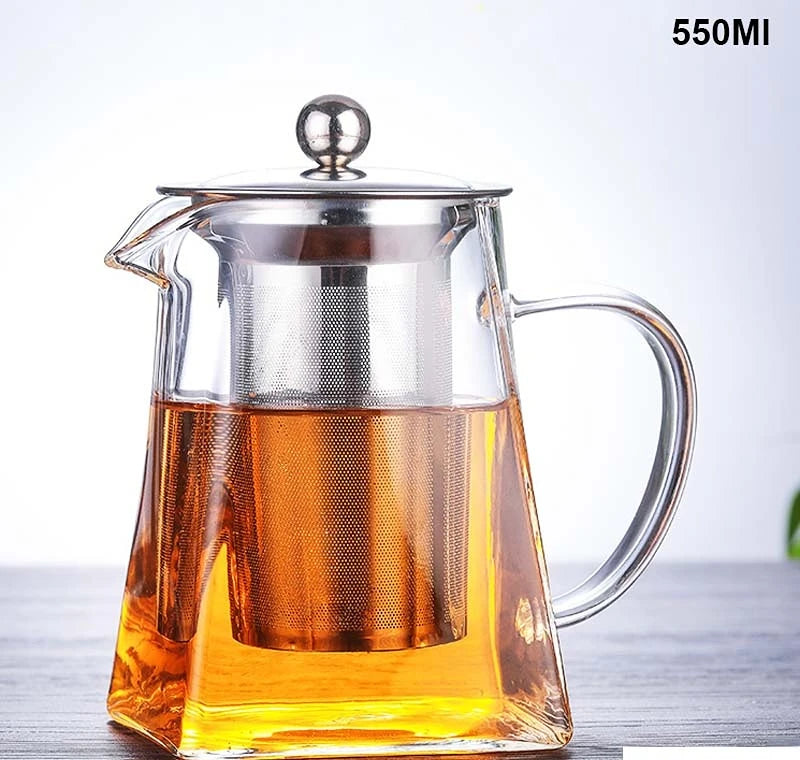 Dropshipping Heat Resistant Glass Teapot Various Styles of Hot-Selling Tea Sets Clear Kettle Flower Puer Tea Infuser Pot