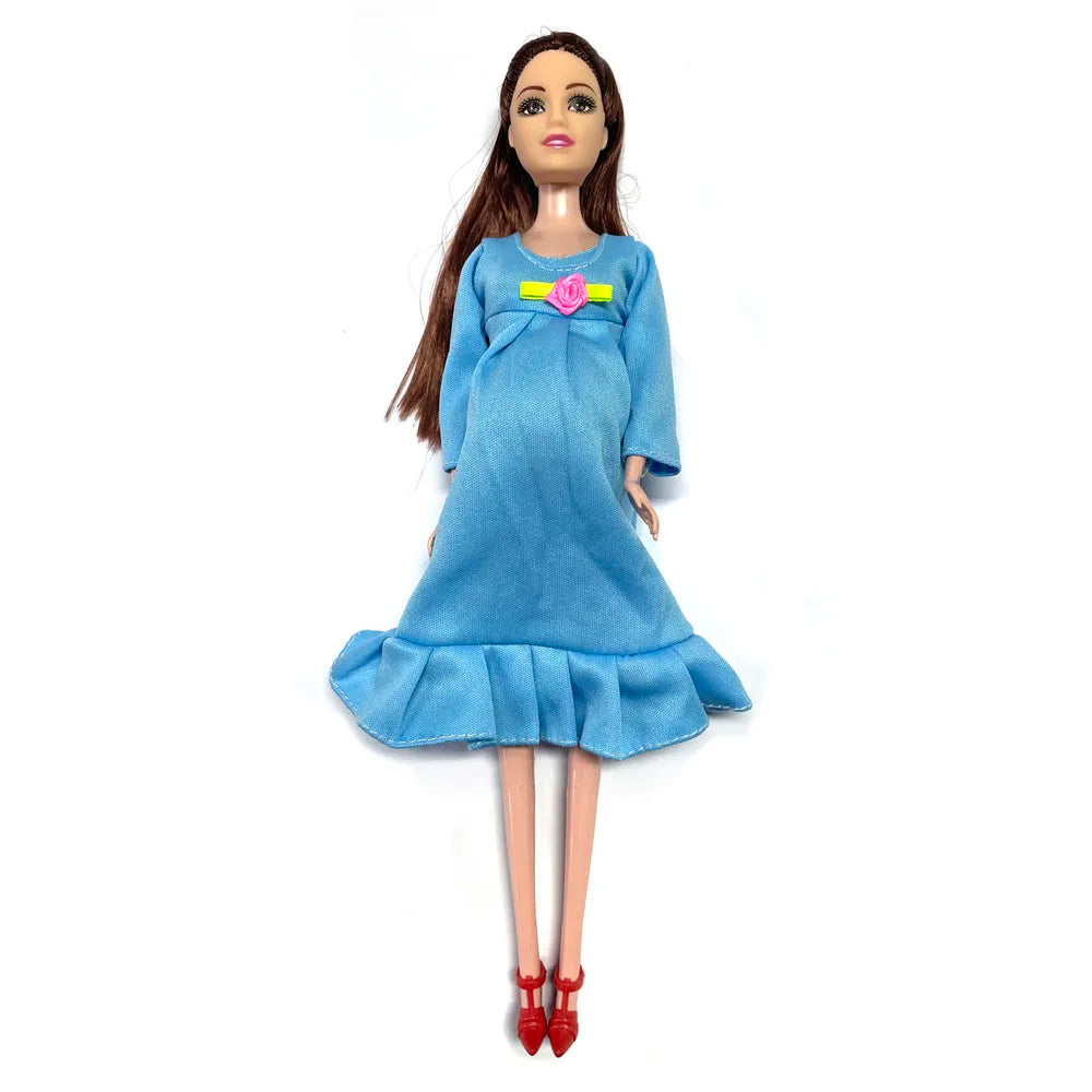 Baby Toy Pregnancy Doll Set Pregnant Doll Suit Doll Have a Baby in Her Tummy for Barbie Doll Child Toy Educational Toy