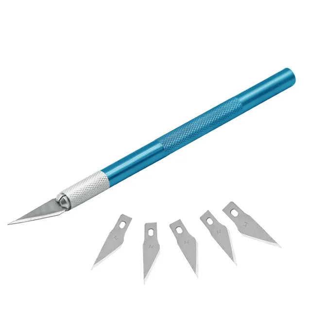 1 Set Precision Hobby Knife Metal Handle With Blades for Arts Wood Carving Tools Crafts Phone PCB Repair Multi DIY Hand Tools