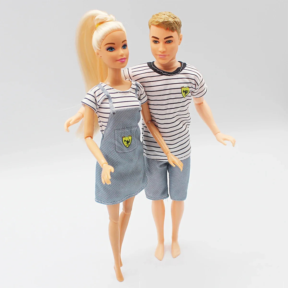 30cm Couple Doll Girlfriend & Boyfriend Ken Doll 1/6 Doll With Wheat Complexion Body Couple Outfit Parents Cosplay Toys Gifts
