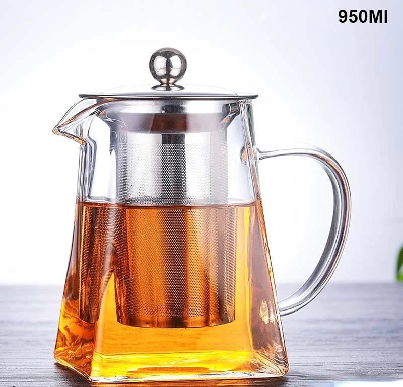 Dropshipping Heat Resistant Glass Teapot Various Styles of Hot-Selling Tea Sets Clear Kettle Flower Puer Tea Infuser Pot