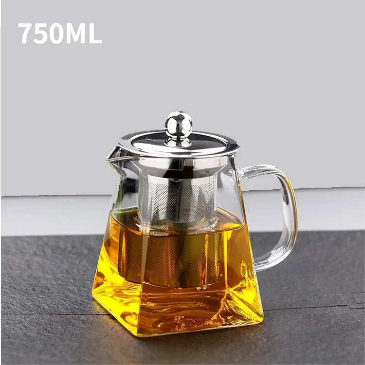 Glass Teapot With Infuser Tea Set Kettle Maker Infusers Jug Teaware Kitchen Dining Bar Home Tea Kit Glass Teapot Samovar
