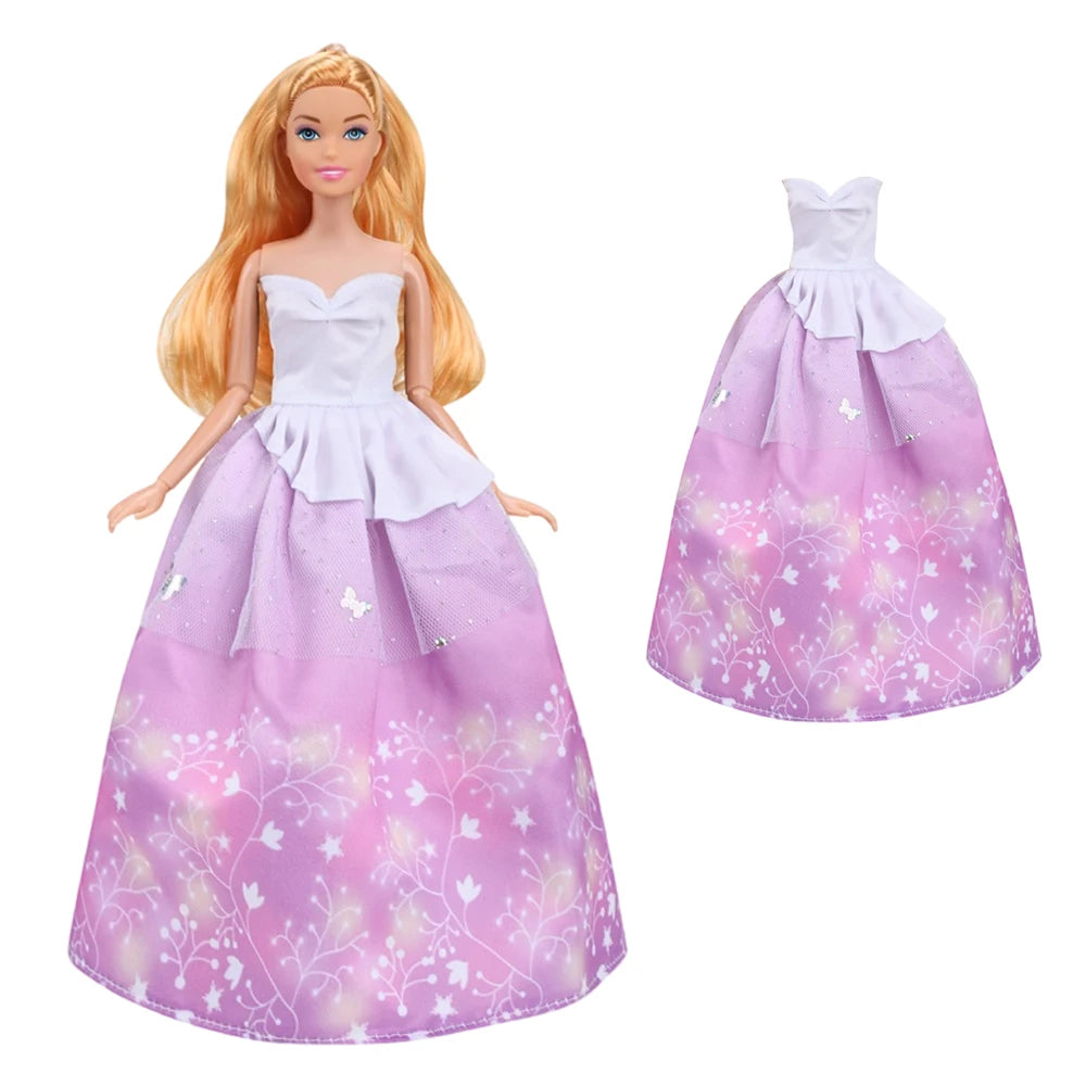 NK 1 Pcs 30CM Princess Wedding Dress Noble Party Gown for Barbie Doll Accessories Fashion Clothes Gift for Girl' 1/6 Doll Toy JJ