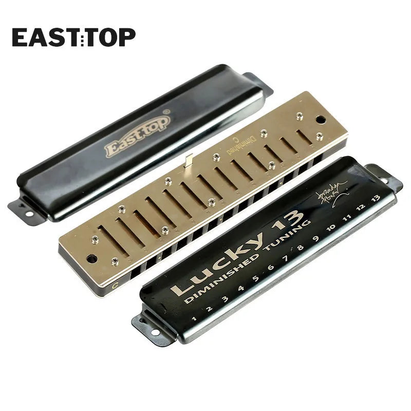 EASTTOP LUCKY 13 Dominished Harmonica Musical Instruments 13 Holes C Key Harmonica for Beginners