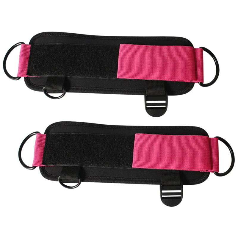 Gym Ankle Straps Double D-Ring Adjustable Neoprene Padded Cuffs Ankle Weight Leg Training Brace Support Sport Safety Abductors