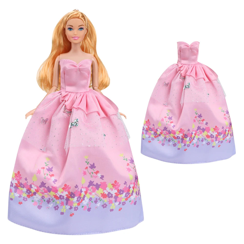 NK 1 Pcs 30CM Princess Wedding Dress Noble Party Gown for Barbie Doll Accessories Fashion Clothes Gift for Girl' 1/6 Doll Toy JJ