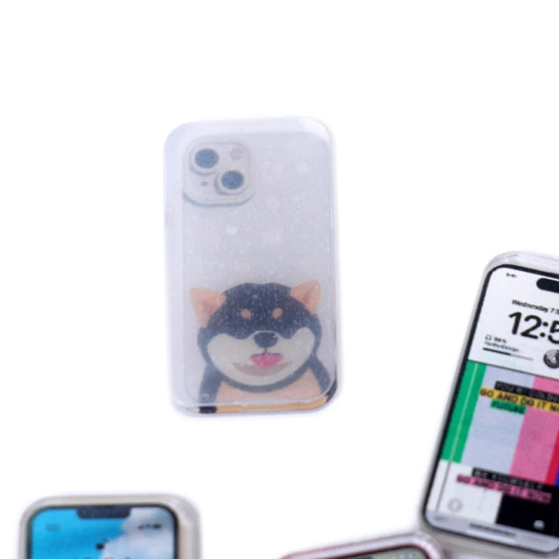 5Pcs 1:12 Dollhouse Miniature Mobile Phone Simulation Smartphone Model Kids Pretend Play Toys Doll House Accessories