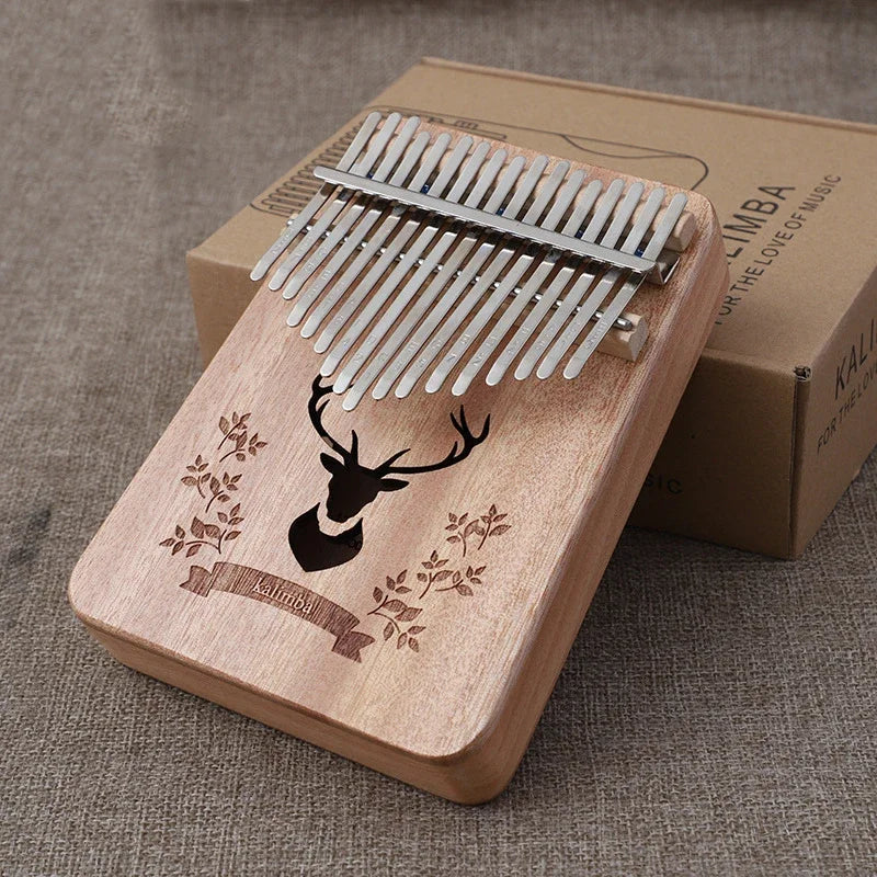 Kalimba 17 Keys Thumb Piano High Quality Wood Mahogany Mbira Body Afircan Sanza With Kalimba Bag Creative Music Box Finger Piano