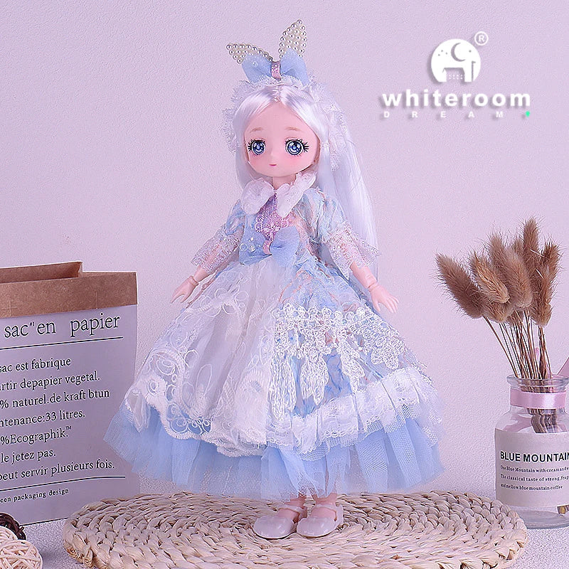 1/6 Bjd Doll Wedding Dress Anime Action Figures Full Set Spherical Jointed Doll for Children's Toys Girl Cosplay Free Shipping