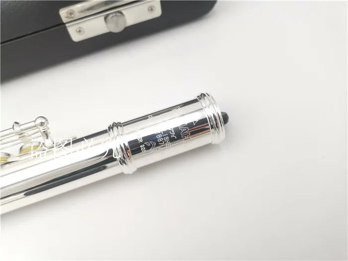 Flute Professional Cupronickel Opening C Key 16 17 Hole 677H Flute Silver Plated Musical Instruments With Case and Accessories