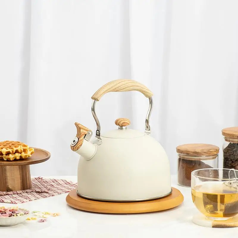 Whistling Kettle 2.5L Stainless Steel Whistle Tea Kettle Water Bottle Tea Pot Kitchenware for Gas Stove Induction Cooker