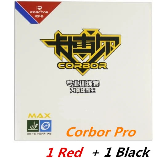 2 Pcs/Lot Reactor Original Pips-In CORBOR Table Tennis Rubber With Sponge Ping Pong Rubber Tenis De Mesa